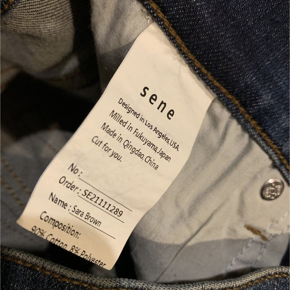 Sene Jeans Womens Size 0 Blue Straight Leg Mid Rise Pants - Picture 6 of 9